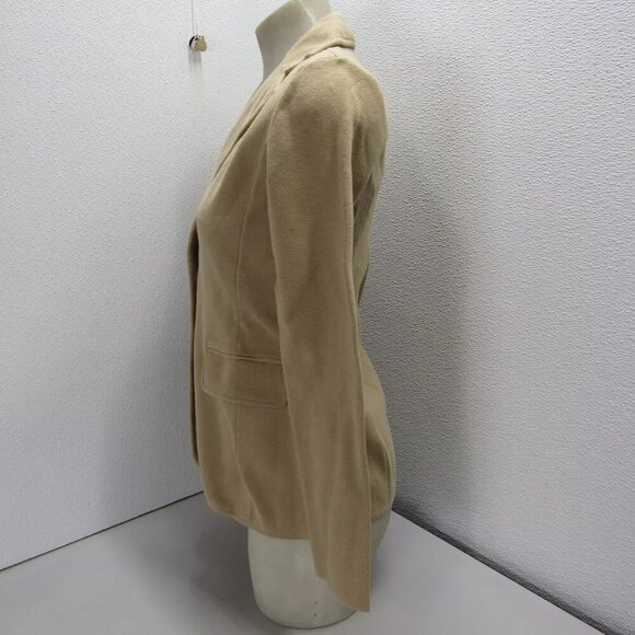 NEW RALPH LAUREN Womens Cotton Knit Soft Blazer Jacket Size PXS Tan - Picture 9 of 12